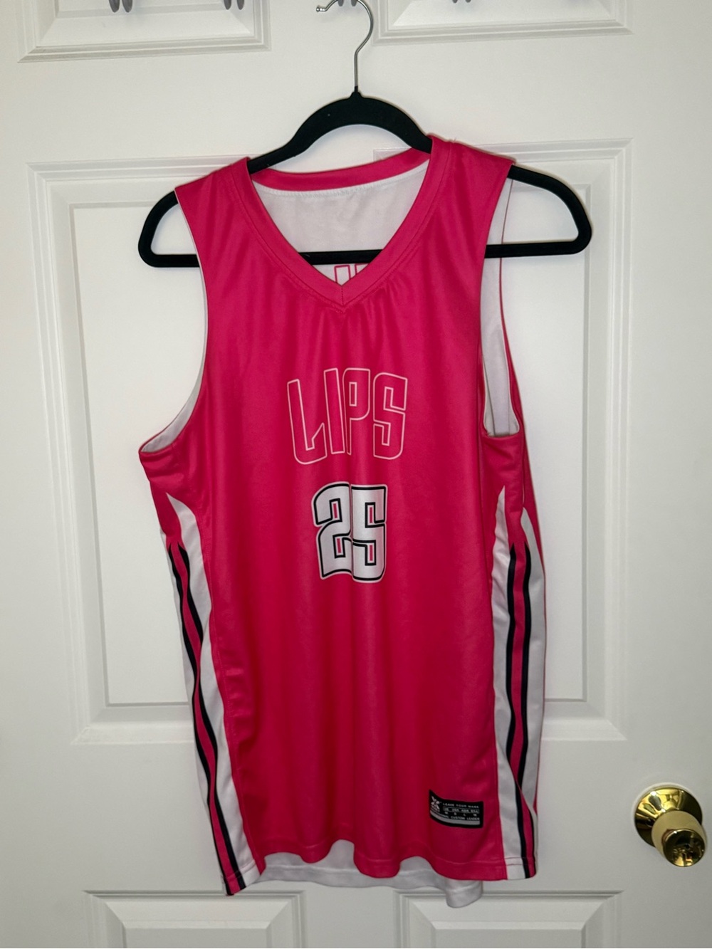 Women’s Pink 'LIPS' Basketball Jersey - No Brand